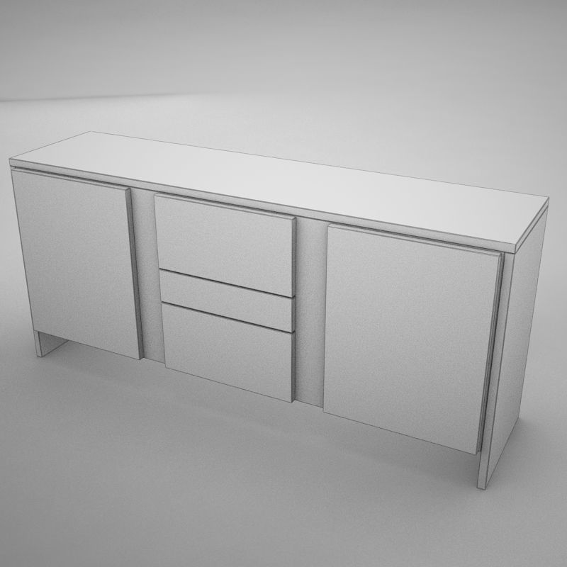 coffe table square Low-poly 3D model_7