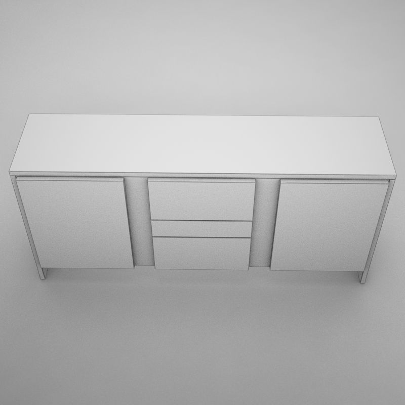 coffe table square Low-poly 3D model_8