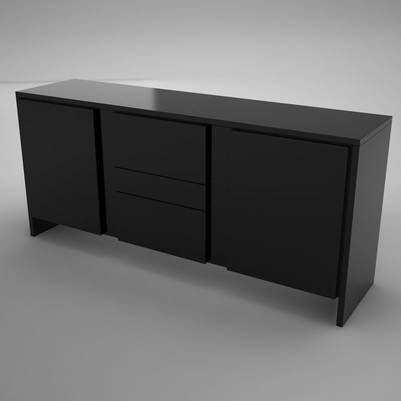 coffe table square Low-poly 3D model_2