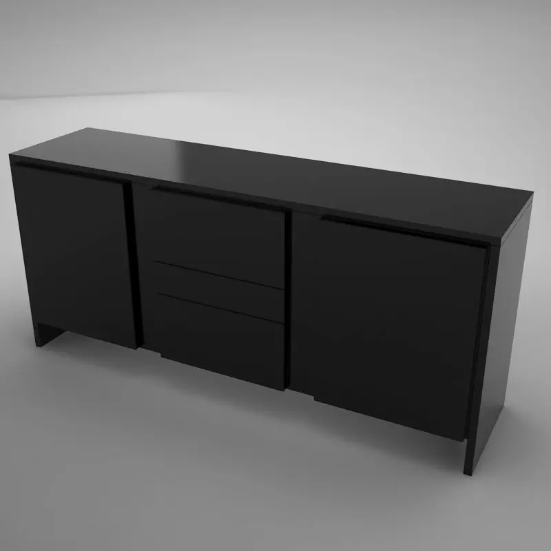 coffe table square Low-poly 3D model_0