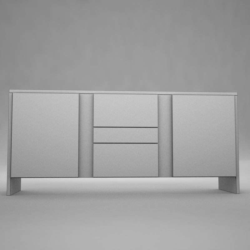 coffe table square Low-poly 3D model_12