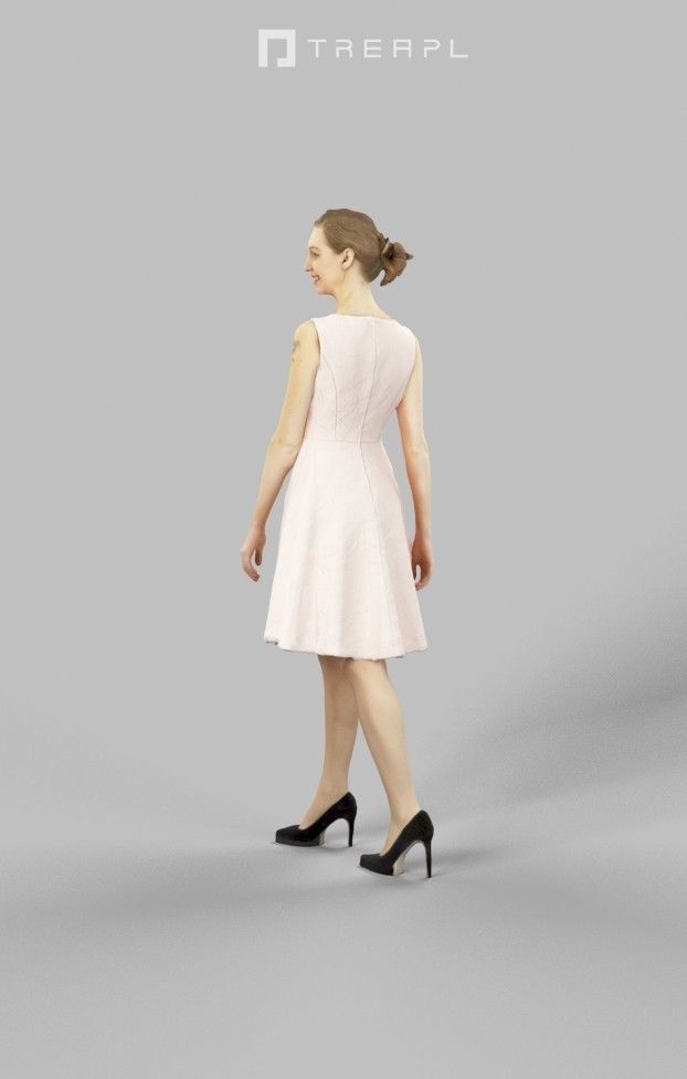 10x Sitting Woman Casual Man Cafeteria Waitress Vol02 Scanned 3D Model Collection_32