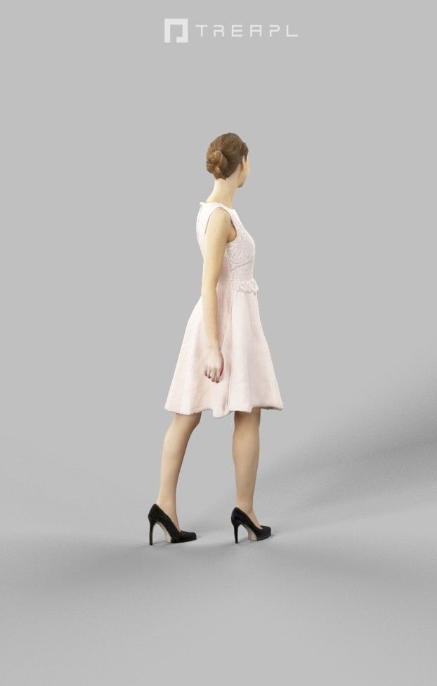 10x Sitting Woman Casual Man Cafeteria Waitress Vol02 Scanned 3D Model Collection_31