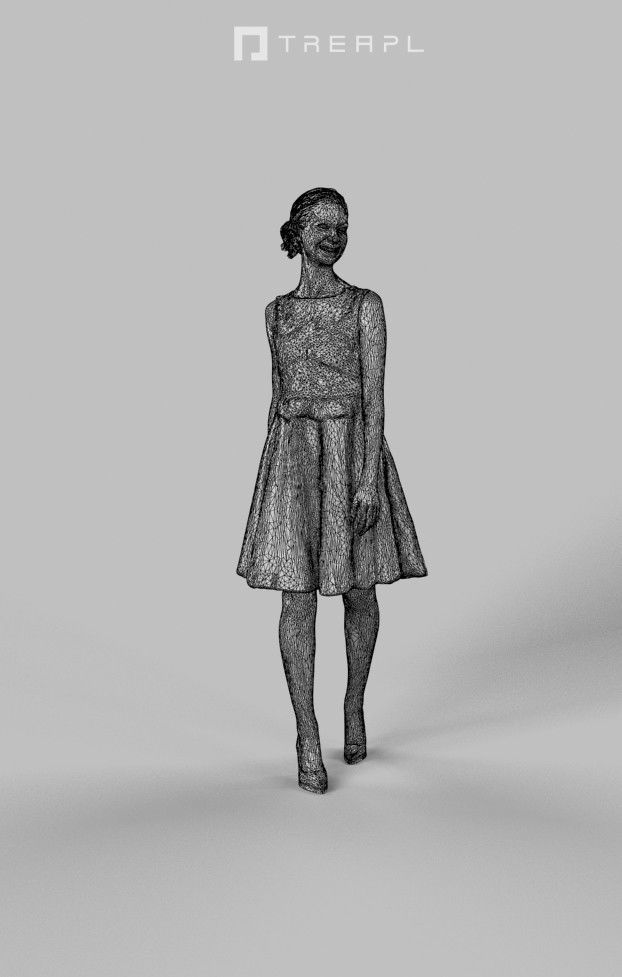 10x Sitting Woman Casual Man Cafeteria Waitress Vol02 Scanned 3D Model Collection_38