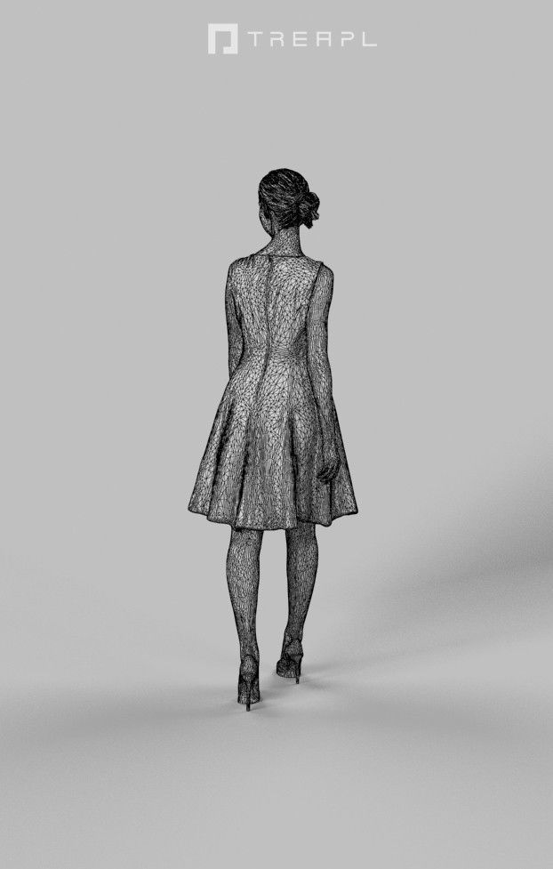10x Sitting Woman Casual Man Cafeteria Waitress Vol02 Scanned 3D Model Collection_34