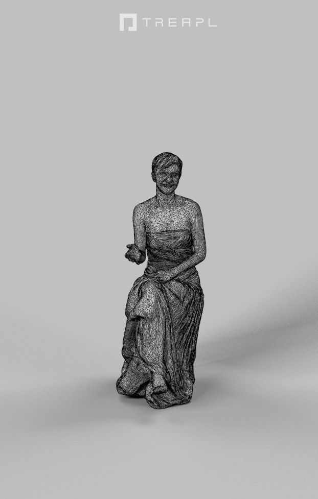 10x Sitting Woman Casual Man Cafeteria Waitress Vol02 Scanned 3D Model Collection_54