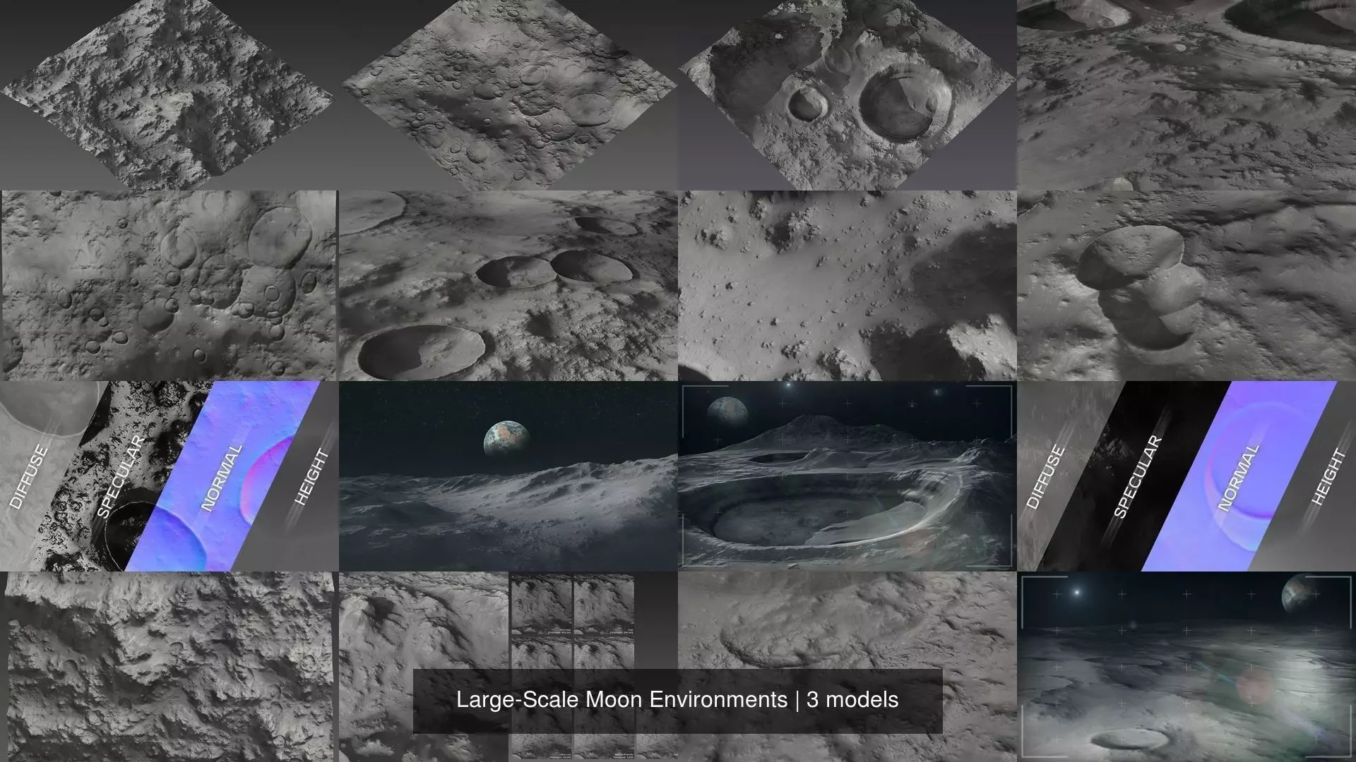 Large-Scale Moon Environments 3D Model Collection_0