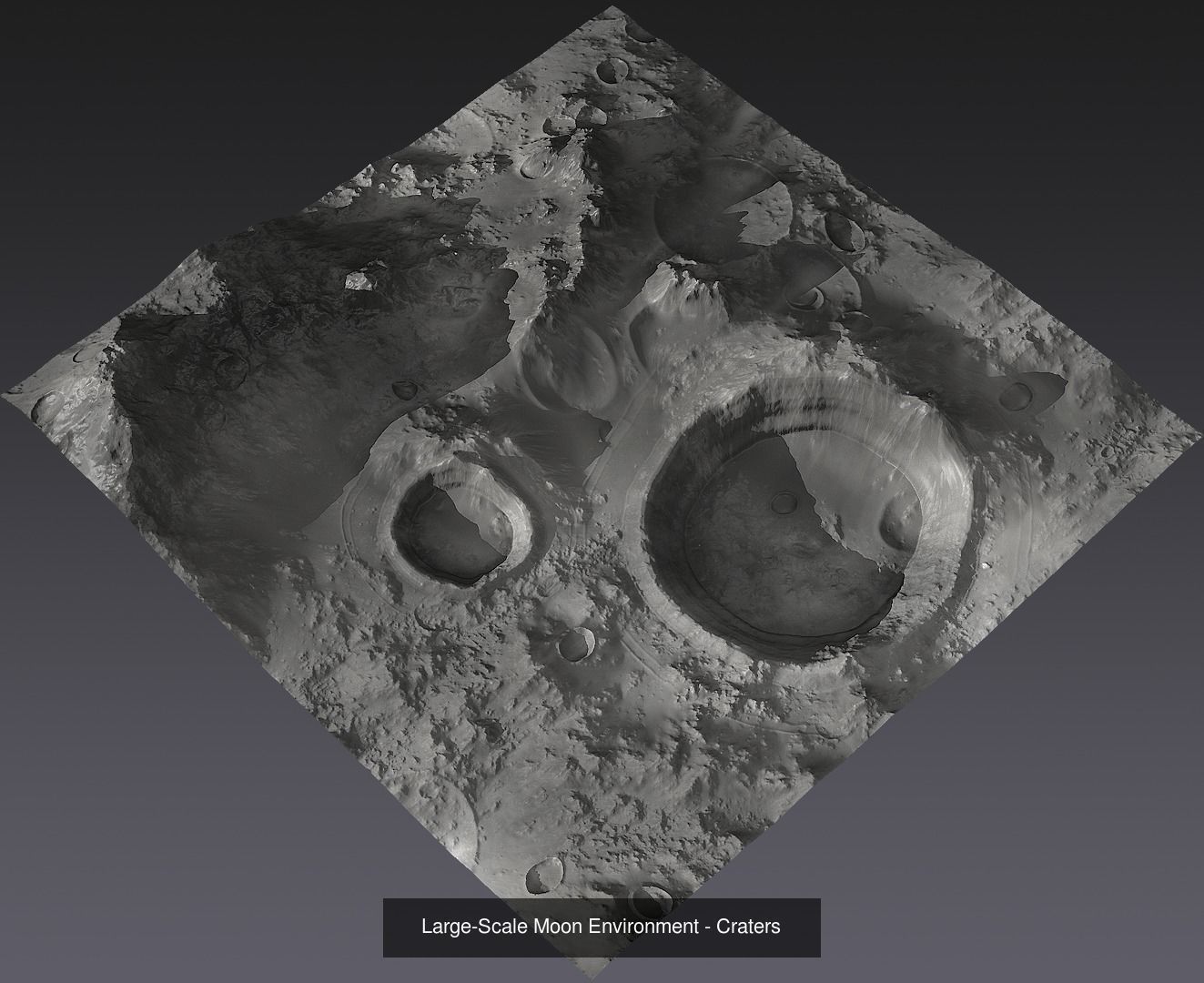 Large-Scale Moon Environments 3D Model Collection_3