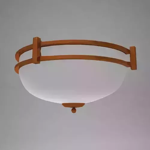 lamp08 flush mount light fixture Low-poly 3D model