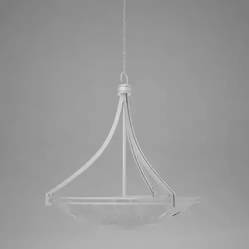 lamp05 glass pendant light hanging from chain 3D model