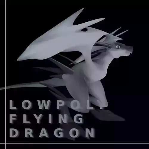 Flying Dragon Low-poly 3D model