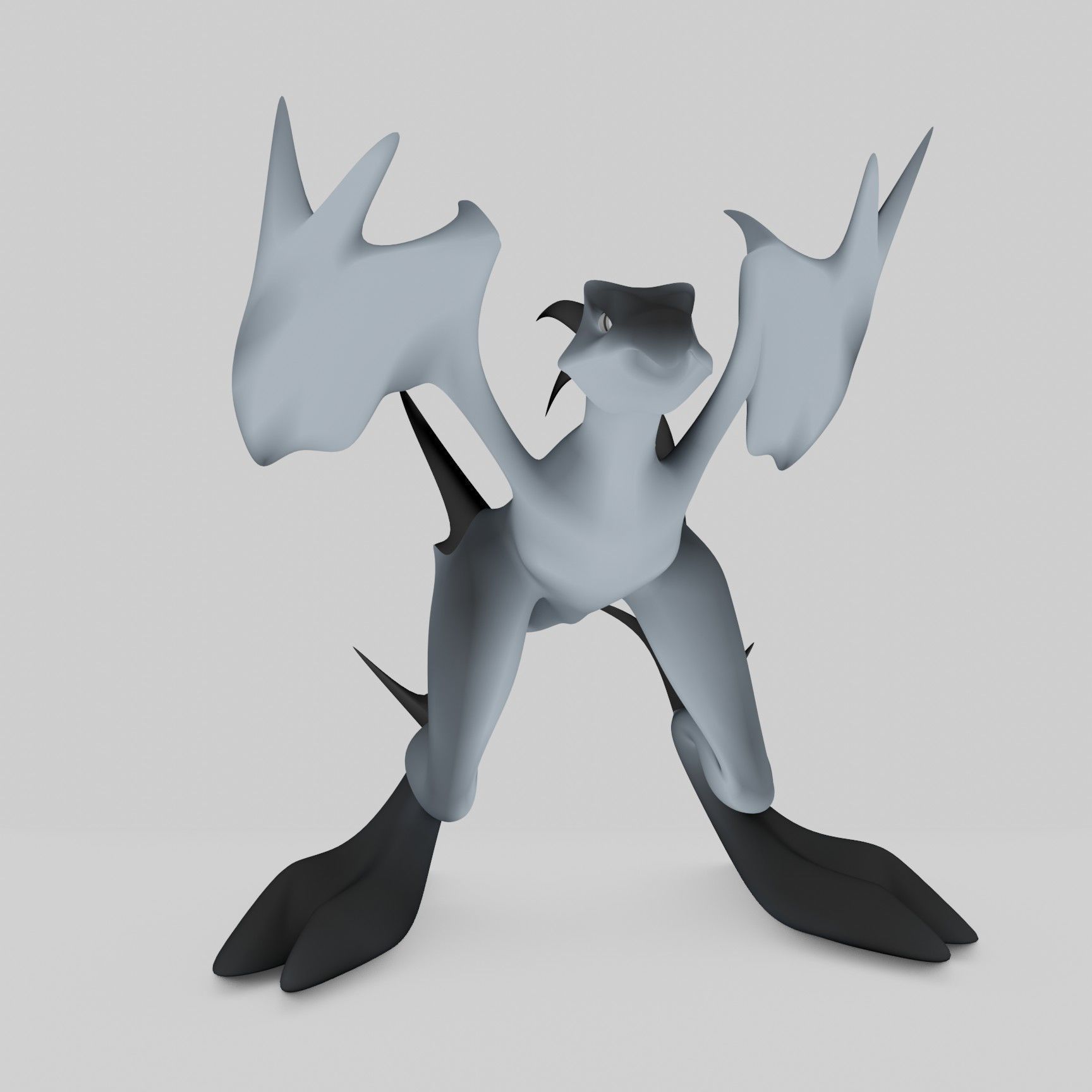 Flying Dragon Low-poly 3D model_29