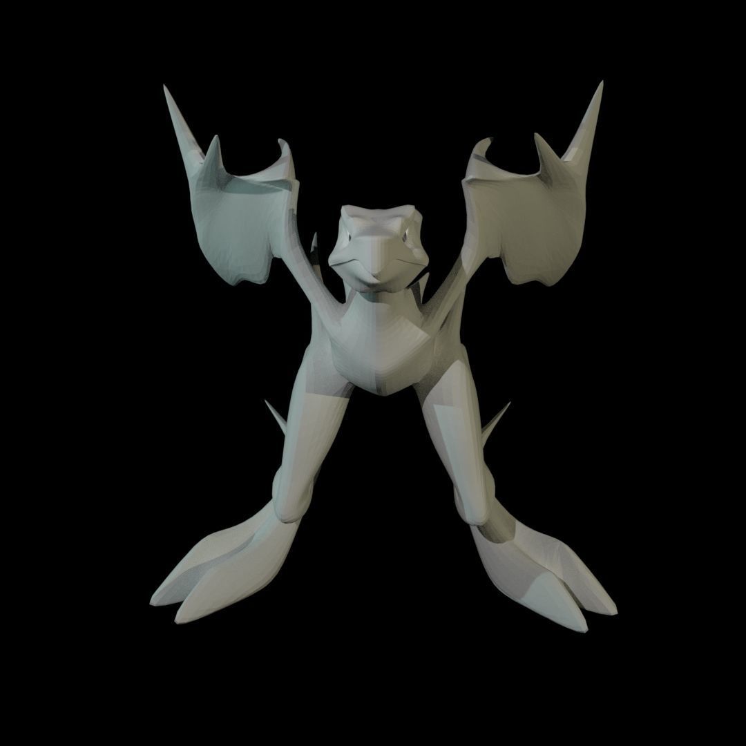 Flying Dragon Low-poly 3D model_45