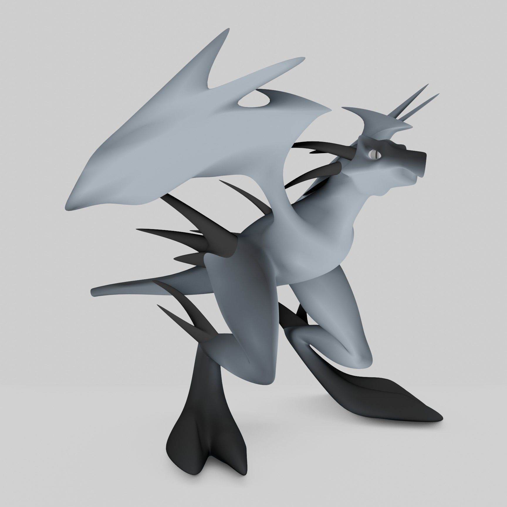 Flying Dragon Low-poly 3D model_31