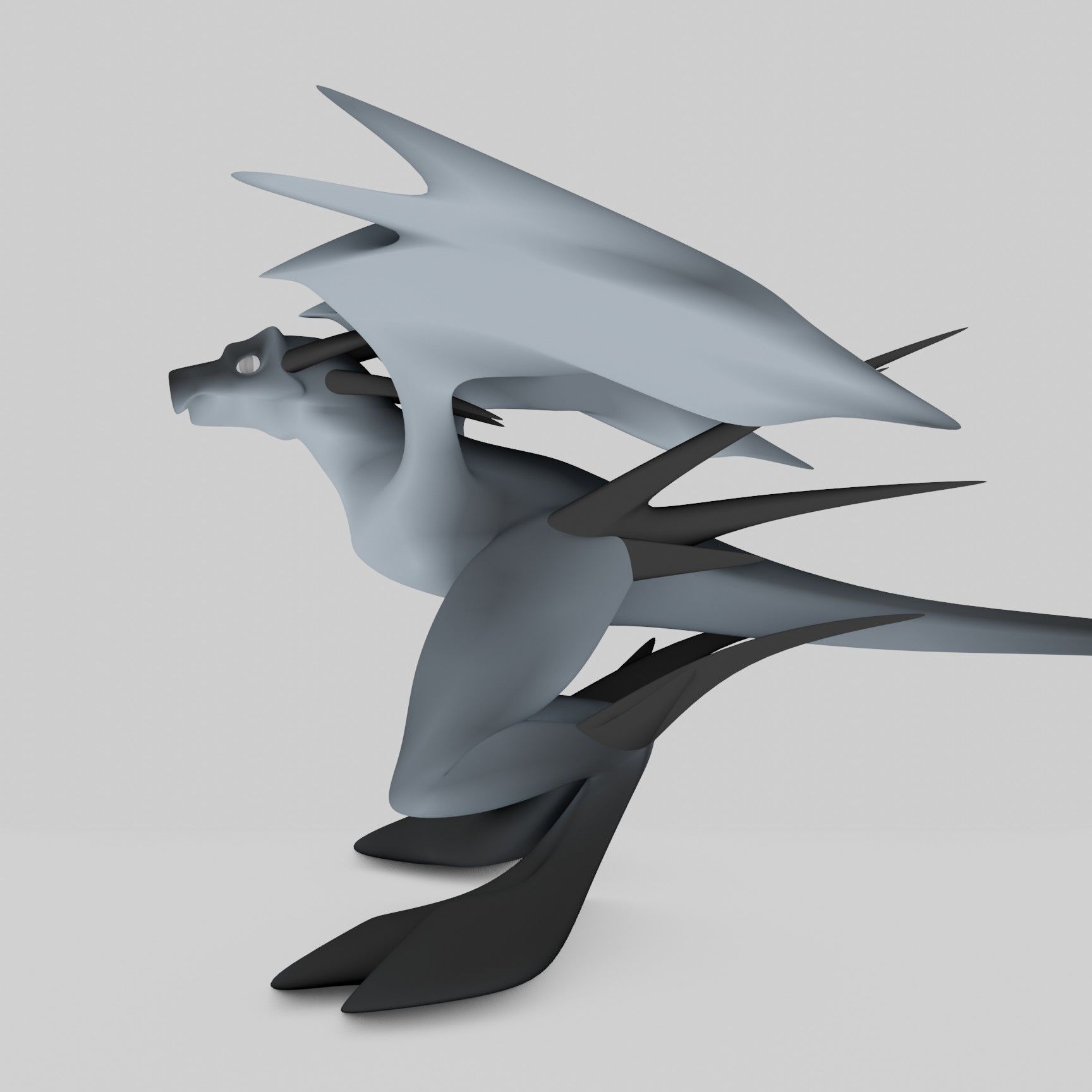 Flying Dragon Low-poly 3D model_24