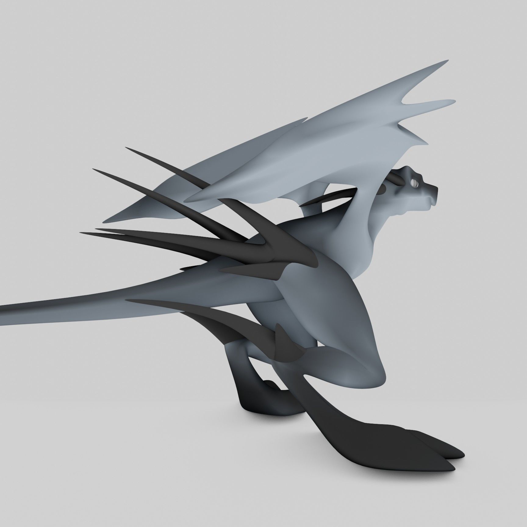 Flying Dragon Low-poly 3D model_15