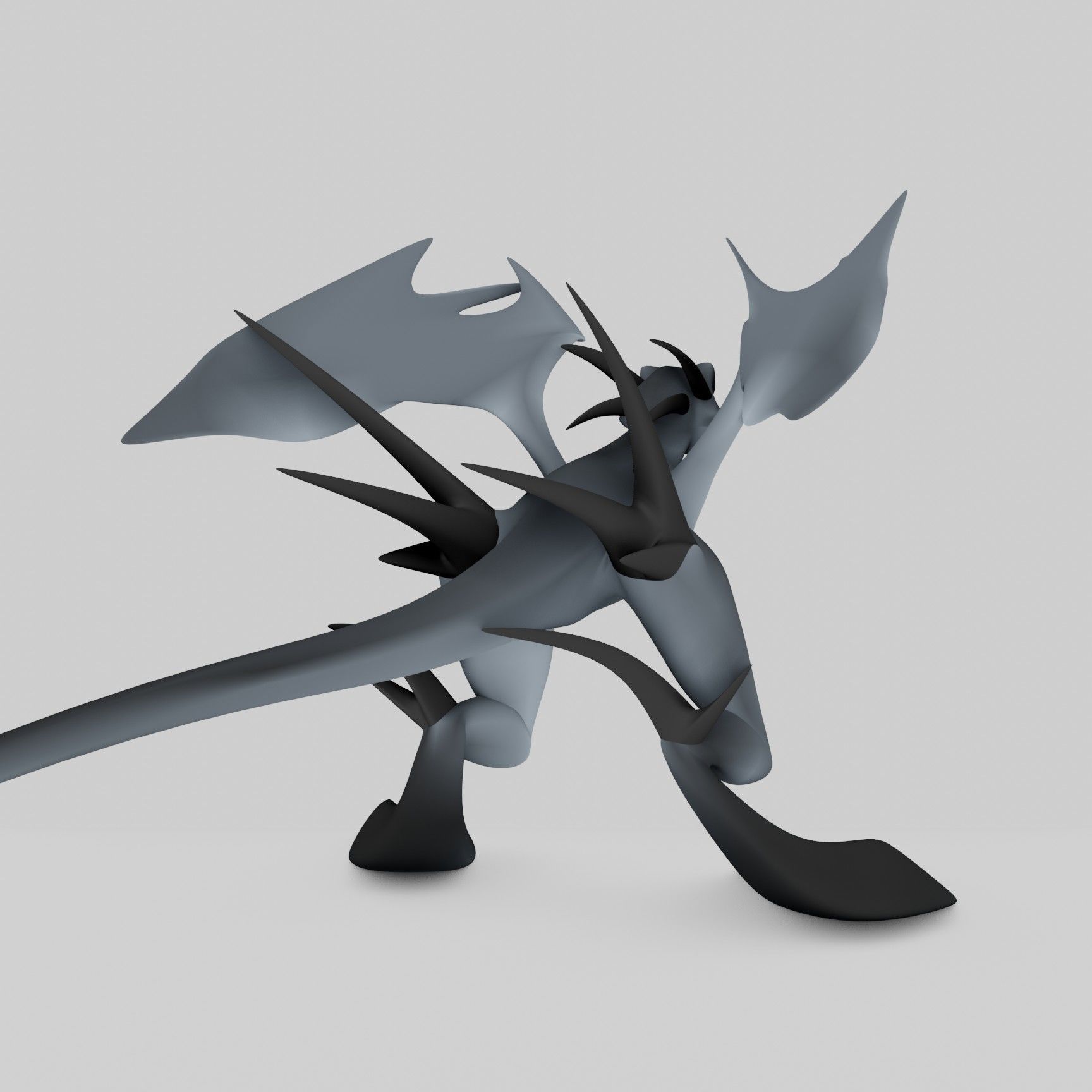 Flying Dragon Low-poly 3D model_18