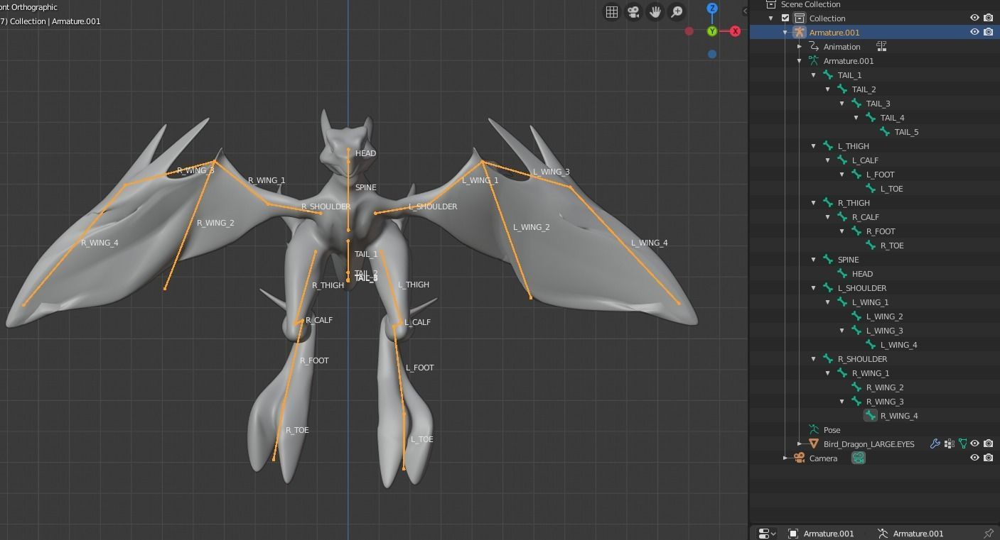 Flying Dragon Low-poly 3D model_48