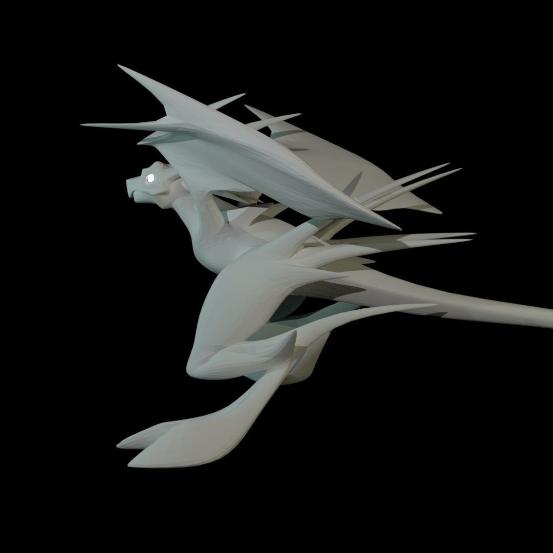 Flying Dragon Low-poly 3D model_42