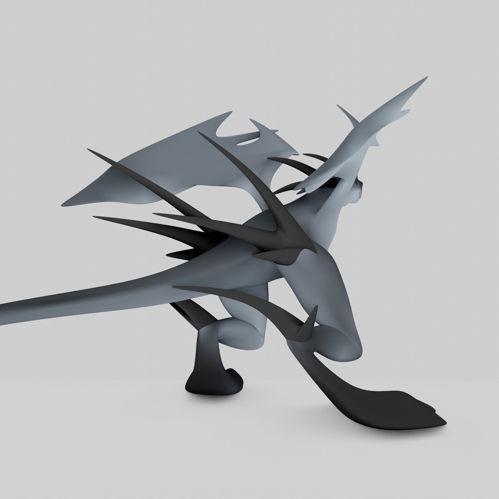 Flying Dragon Low-poly 3D model_17