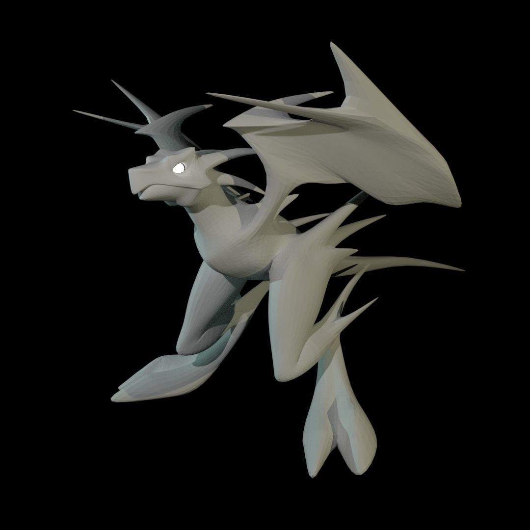 Flying Dragon Low-poly 3D model_44