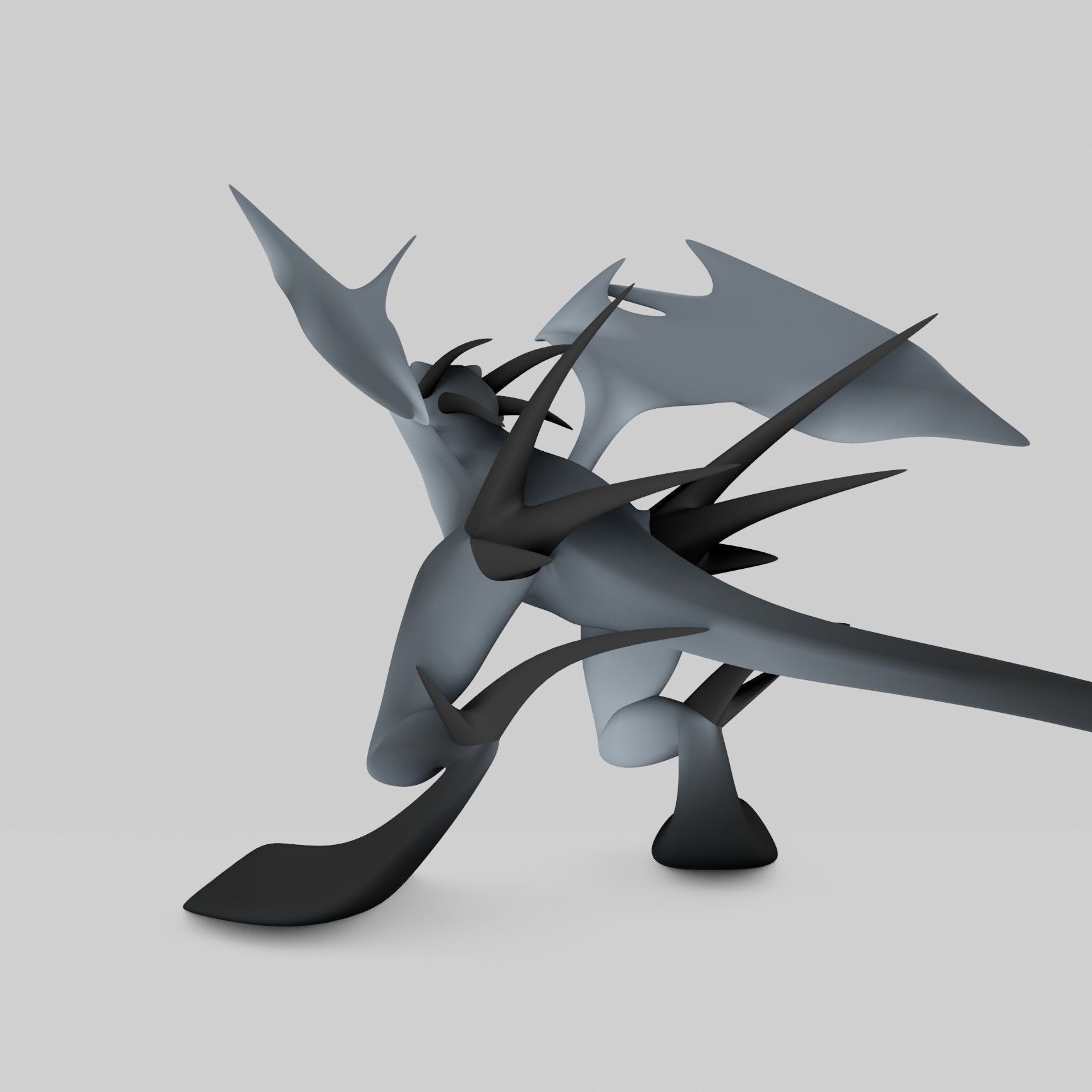 Flying Dragon Low-poly 3D model_21