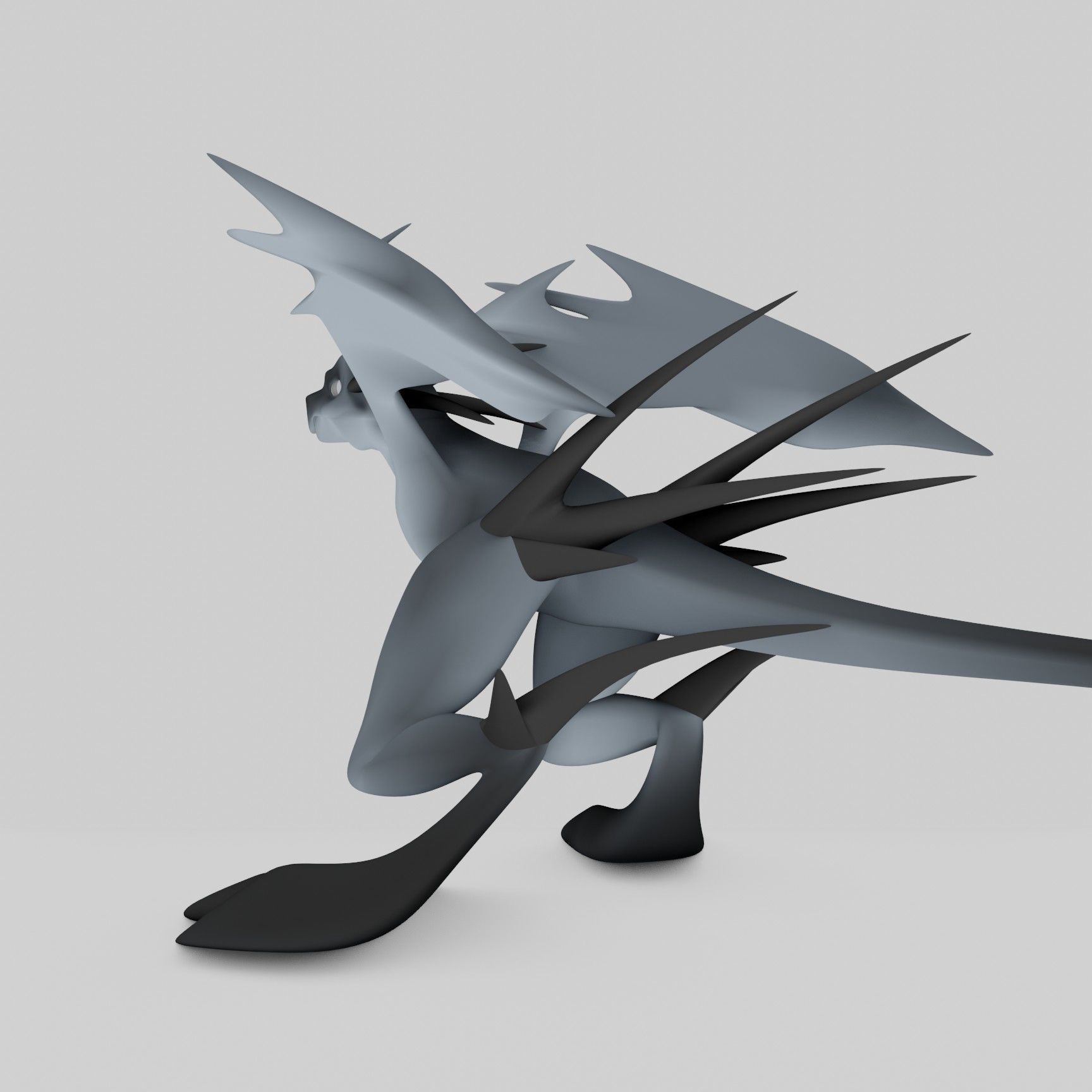 Flying Dragon Low-poly 3D model_22