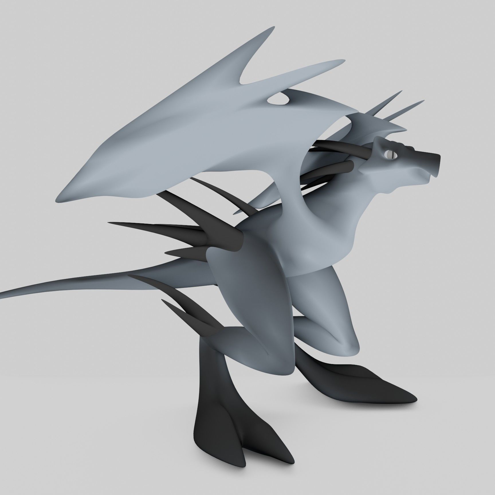 Flying Dragon Low-poly 3D model_32