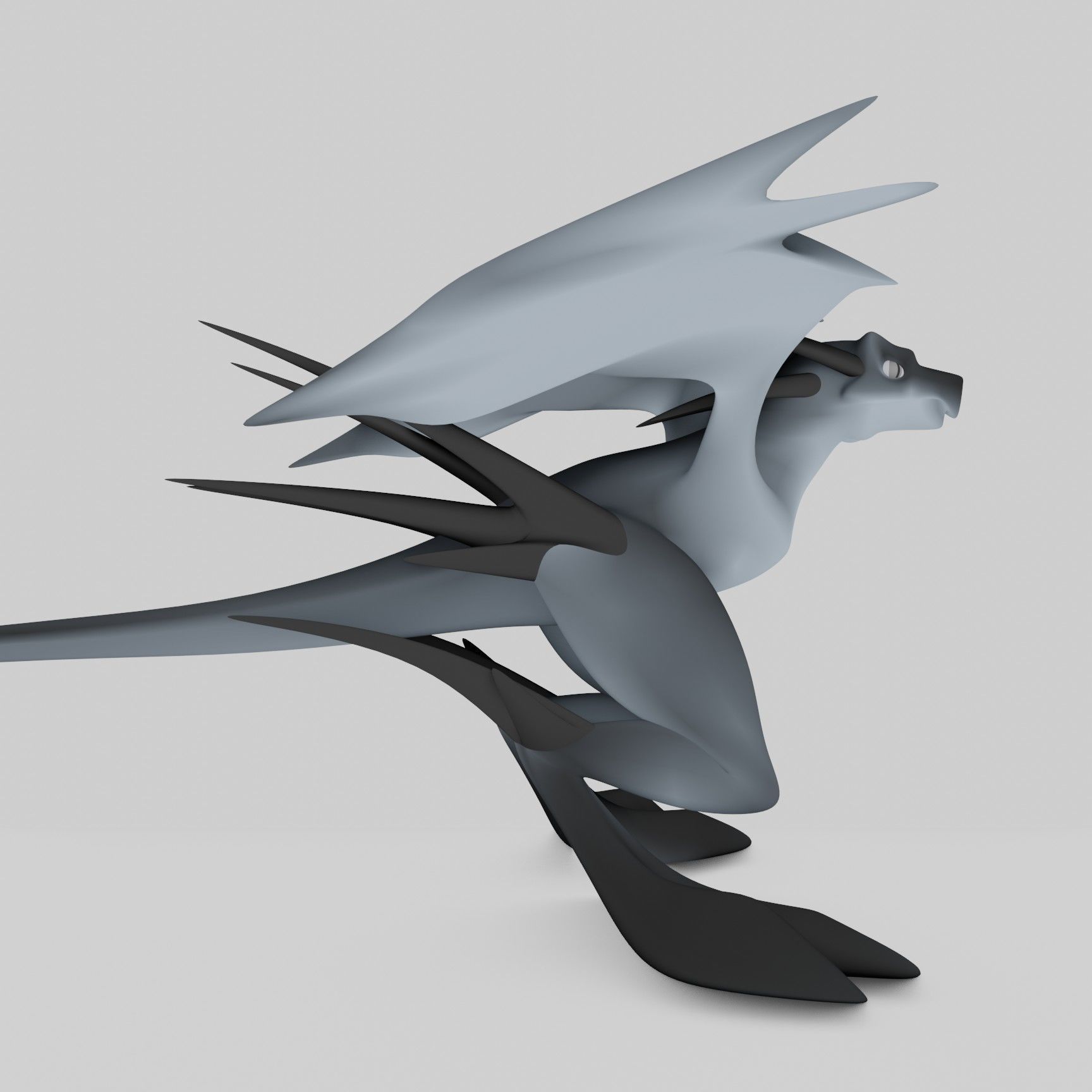 Flying Dragon Low-poly 3D model_13