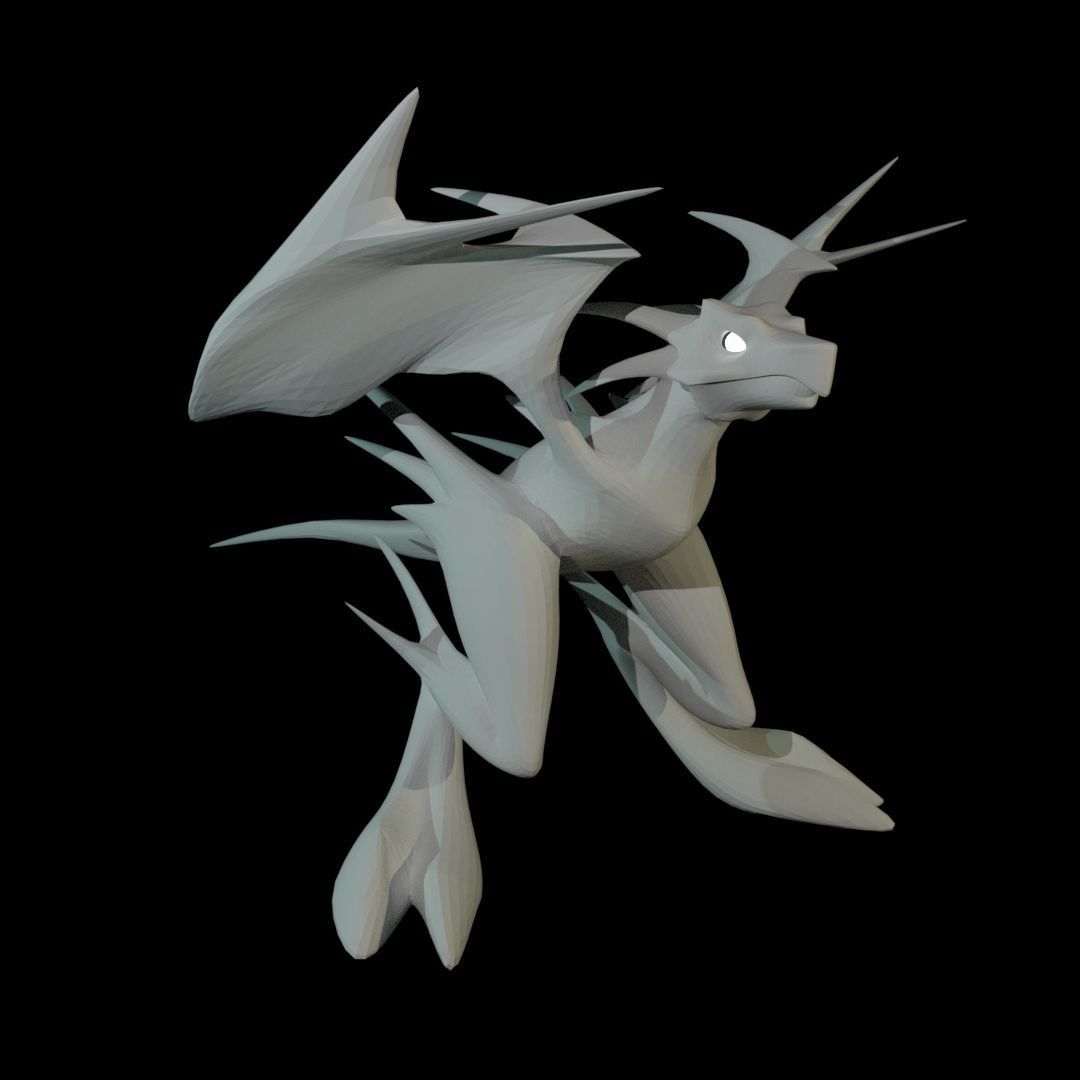 Flying Dragon Low-poly 3D model_46