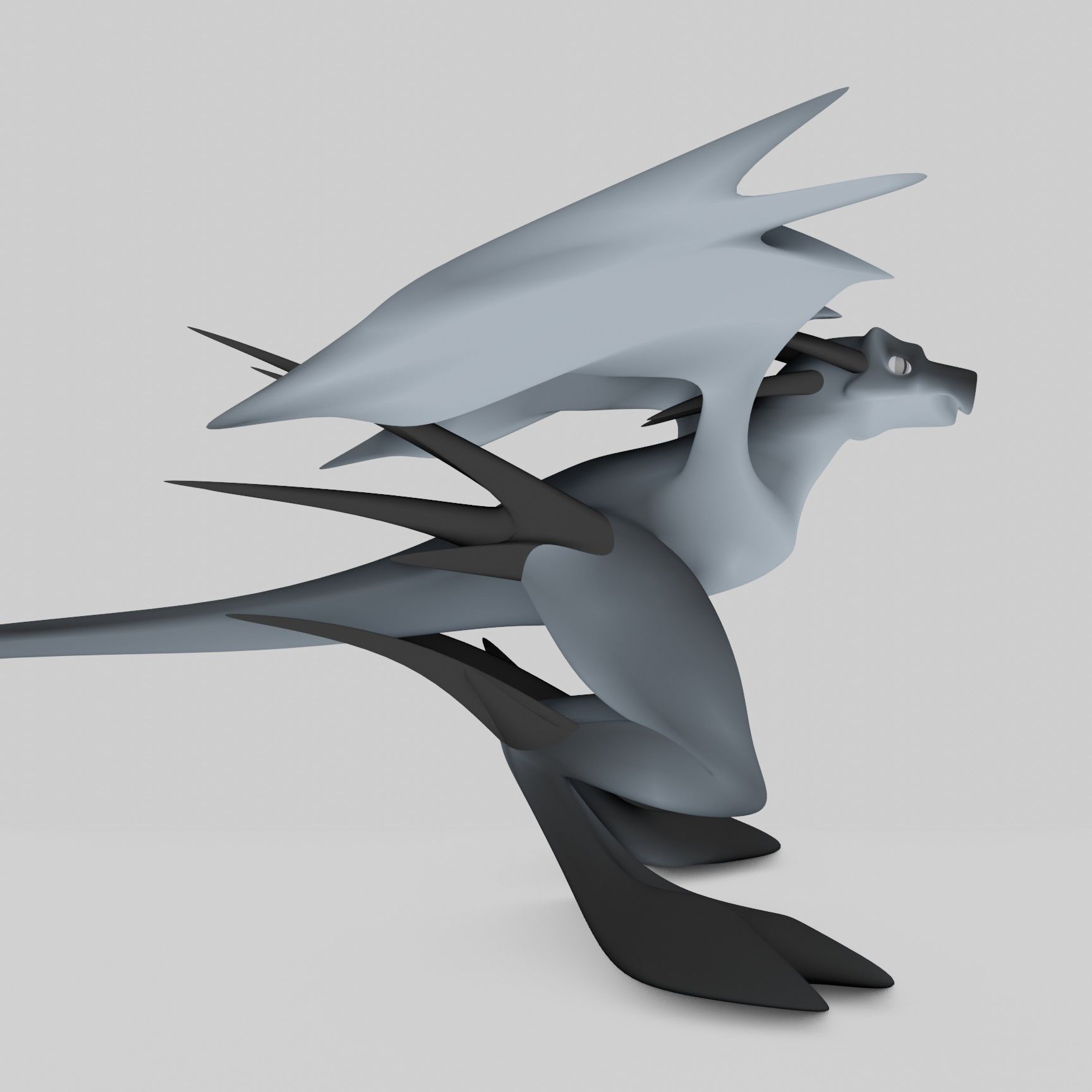 Flying Dragon Low-poly 3D model_11