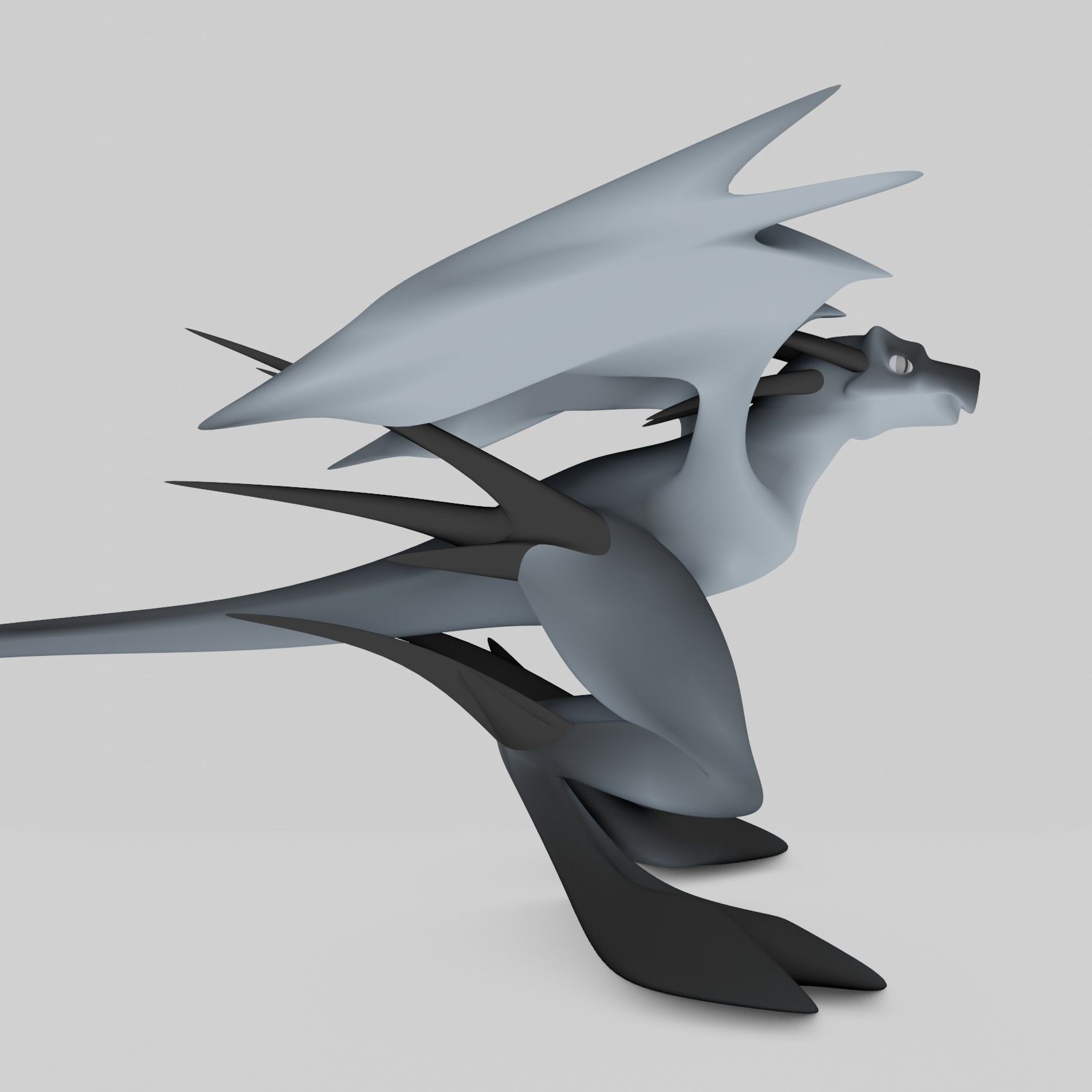 Flying Dragon Low-poly 3D model_36