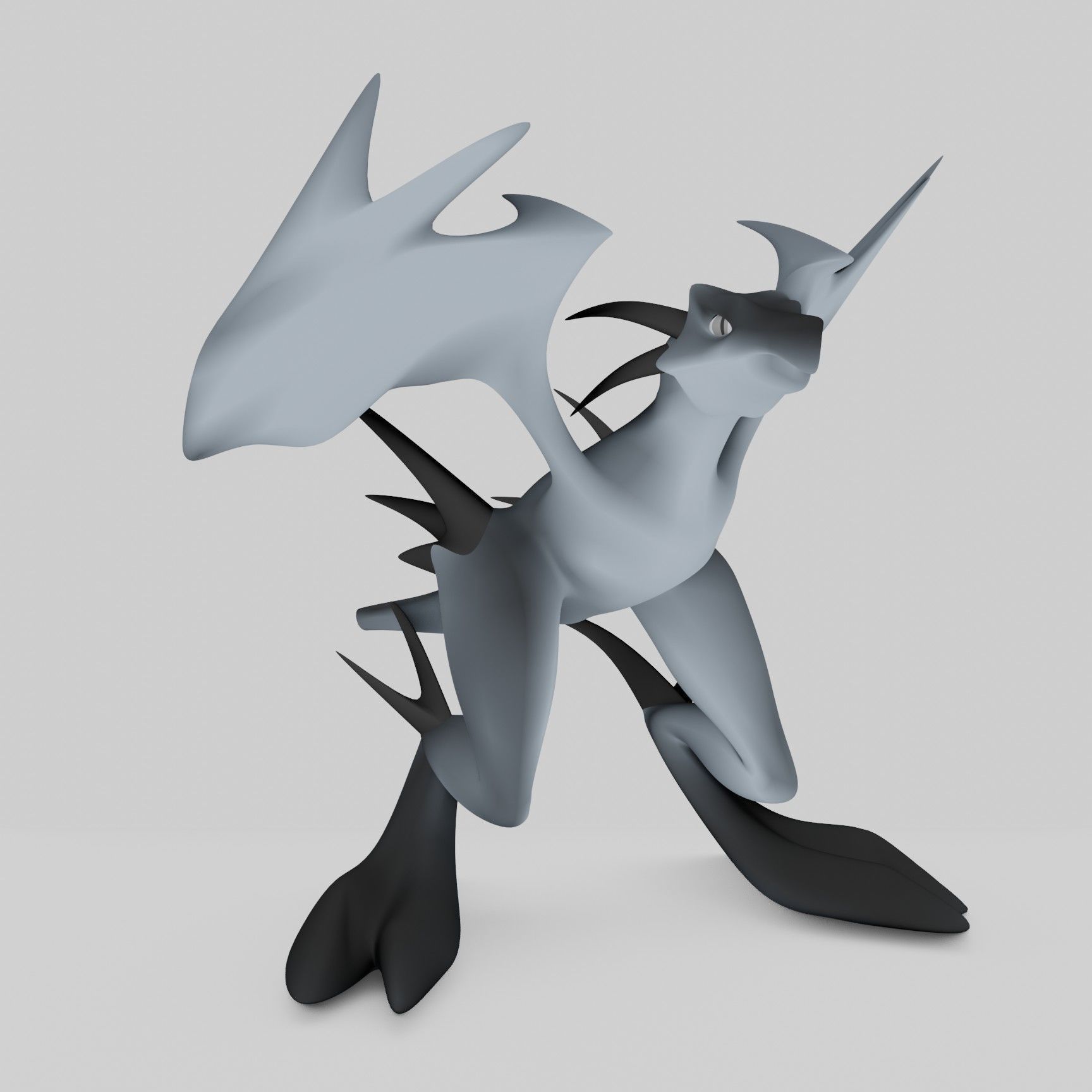 Flying Dragon Low-poly 3D model_30