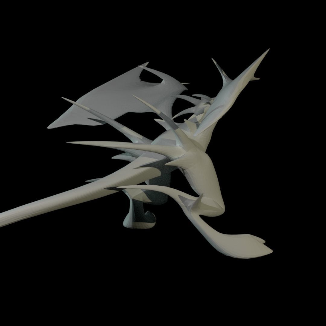 Flying Dragon Low-poly 3D model_39