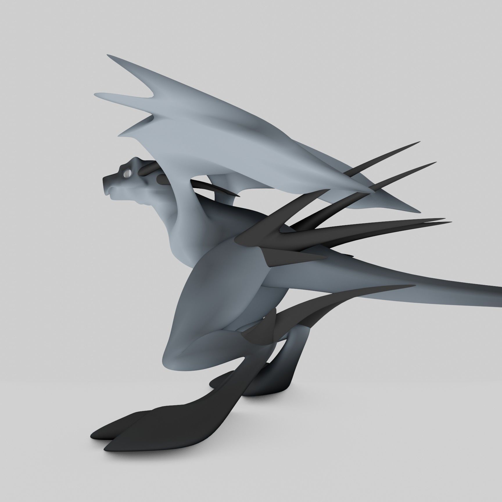 Flying Dragon Low-poly 3D model_23