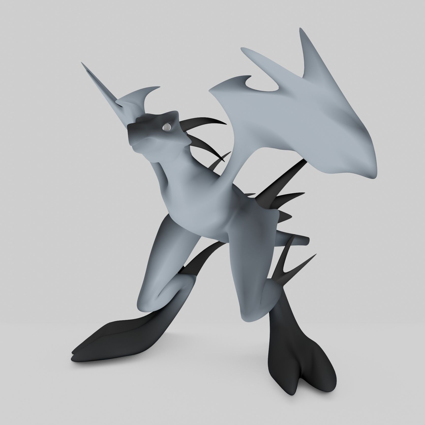 Flying Dragon Low-poly 3D model_27