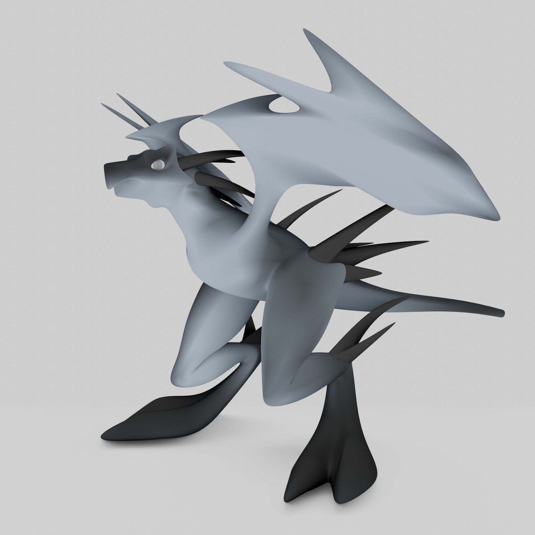 Flying Dragon Low-poly 3D model_26