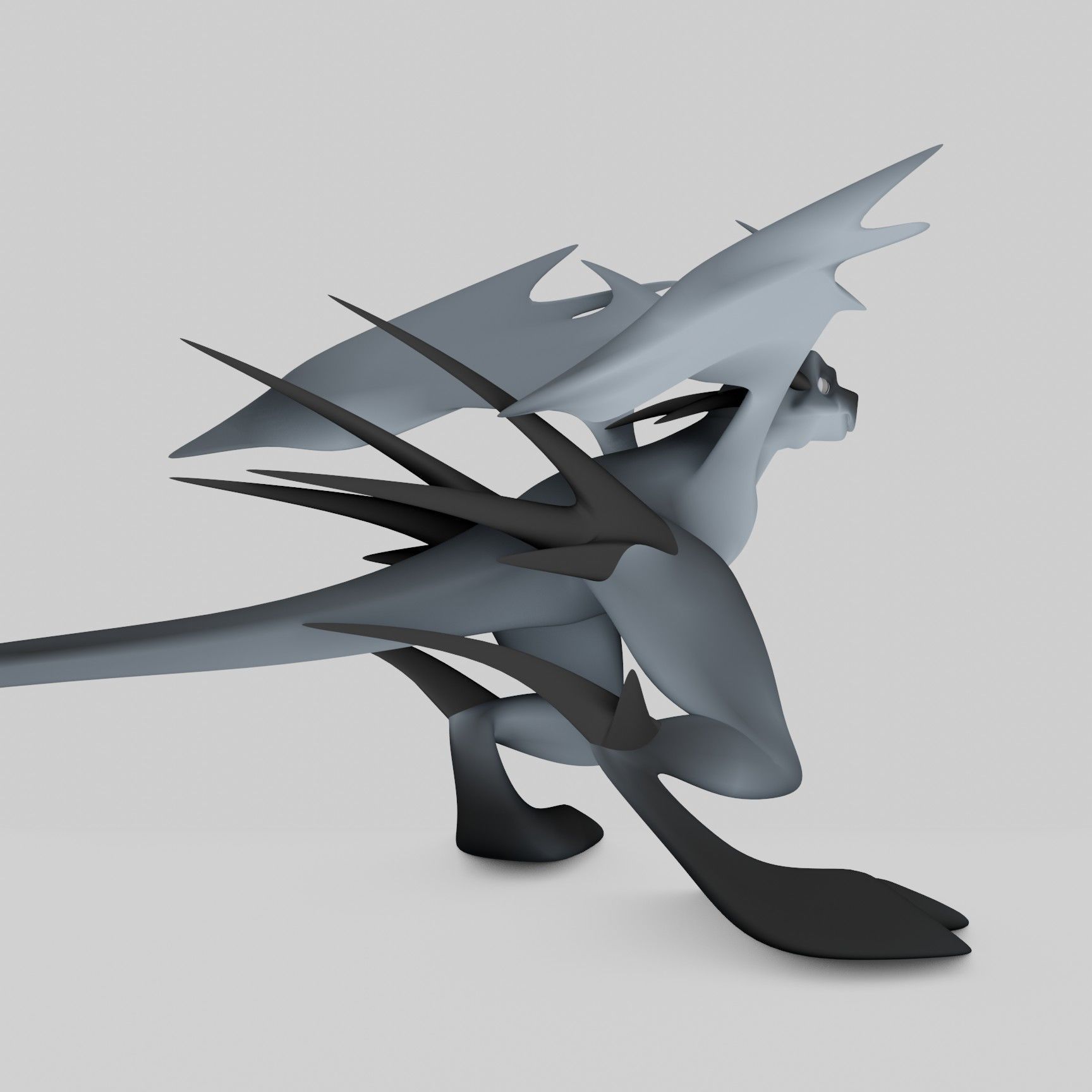 Flying Dragon Low-poly 3D model_16