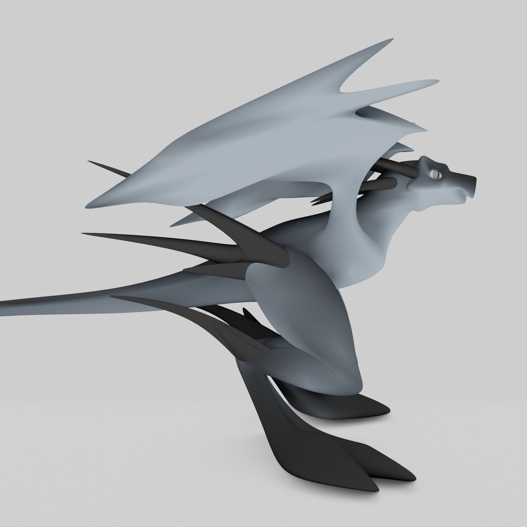 Flying Dragon Low-poly 3D model_35