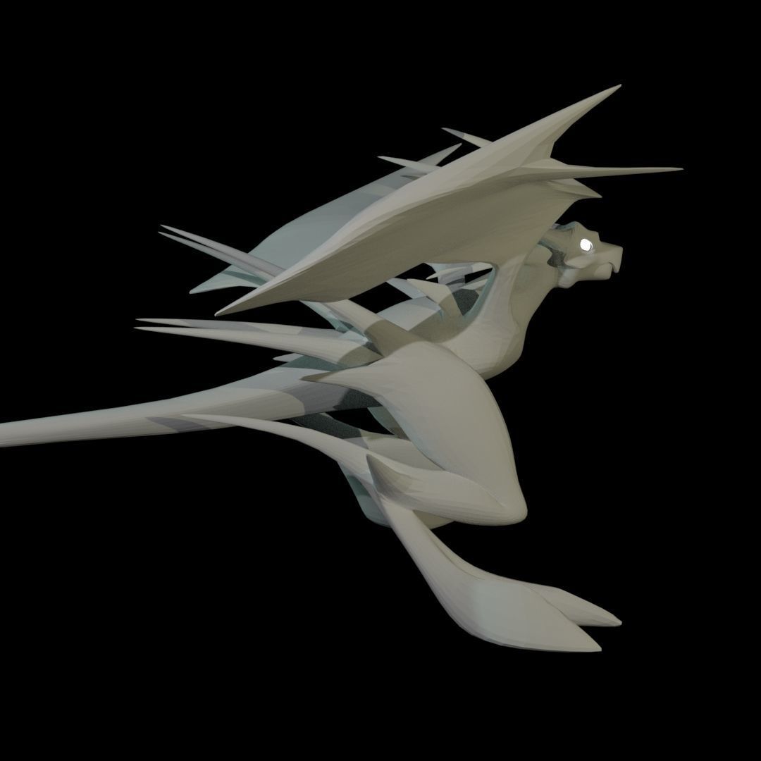 Flying Dragon Low-poly 3D model_38