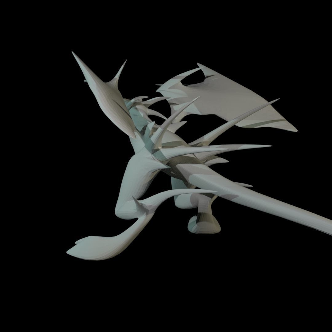Flying Dragon Low-poly 3D model_41
