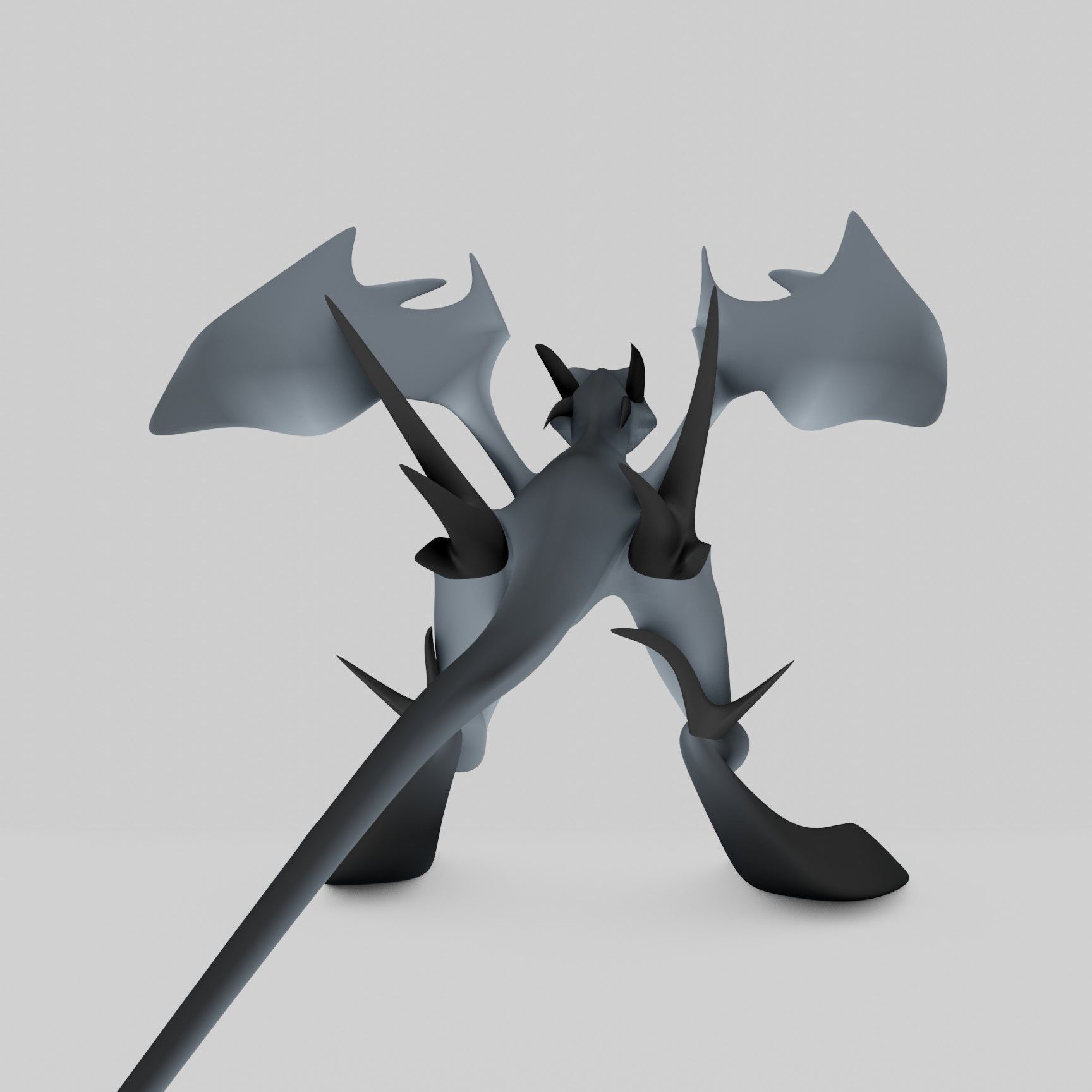 Flying Dragon Low-poly 3D model_19