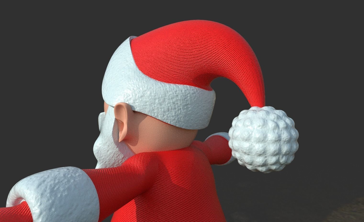 Santa claus Low-poly 3D model_10