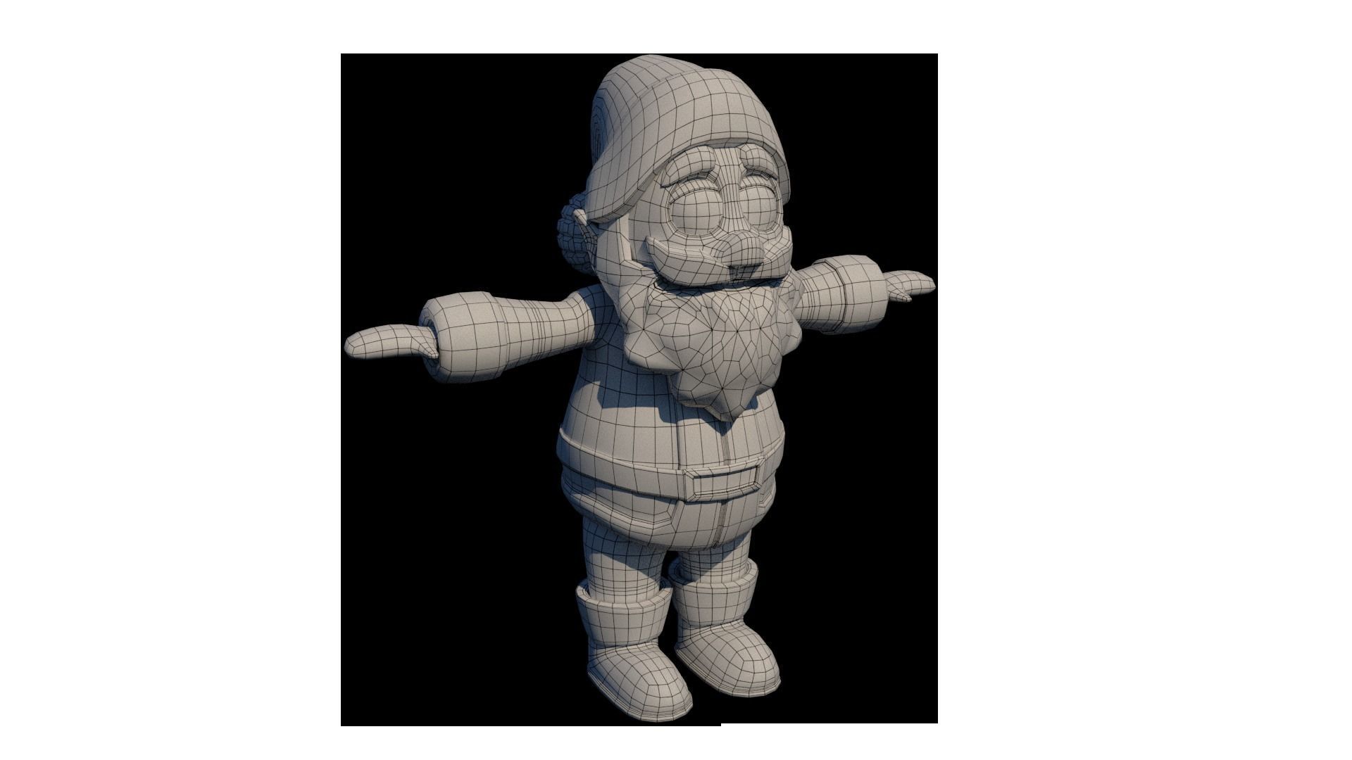 Santa claus Low-poly 3D model_12