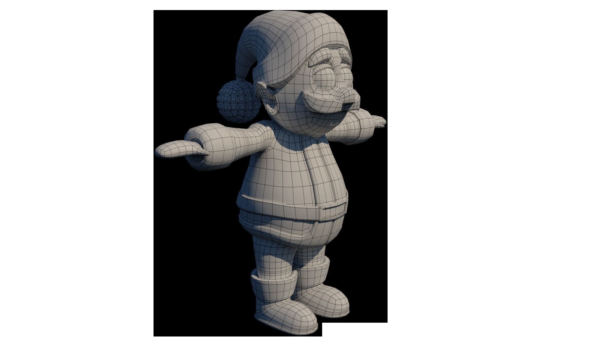 Santa claus Low-poly 3D model_16