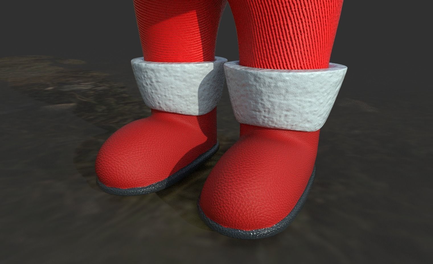 Santa claus Low-poly 3D model_2