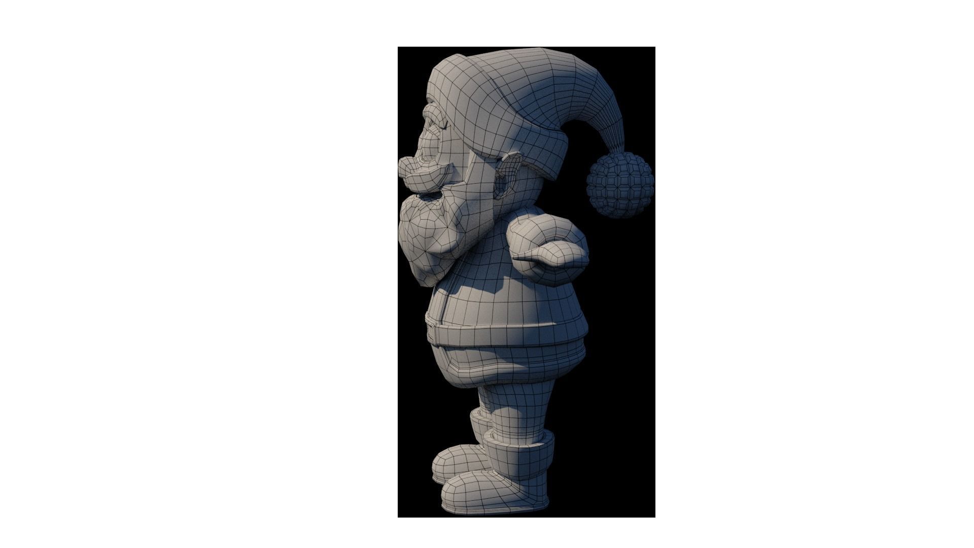 Santa claus Low-poly 3D model_14