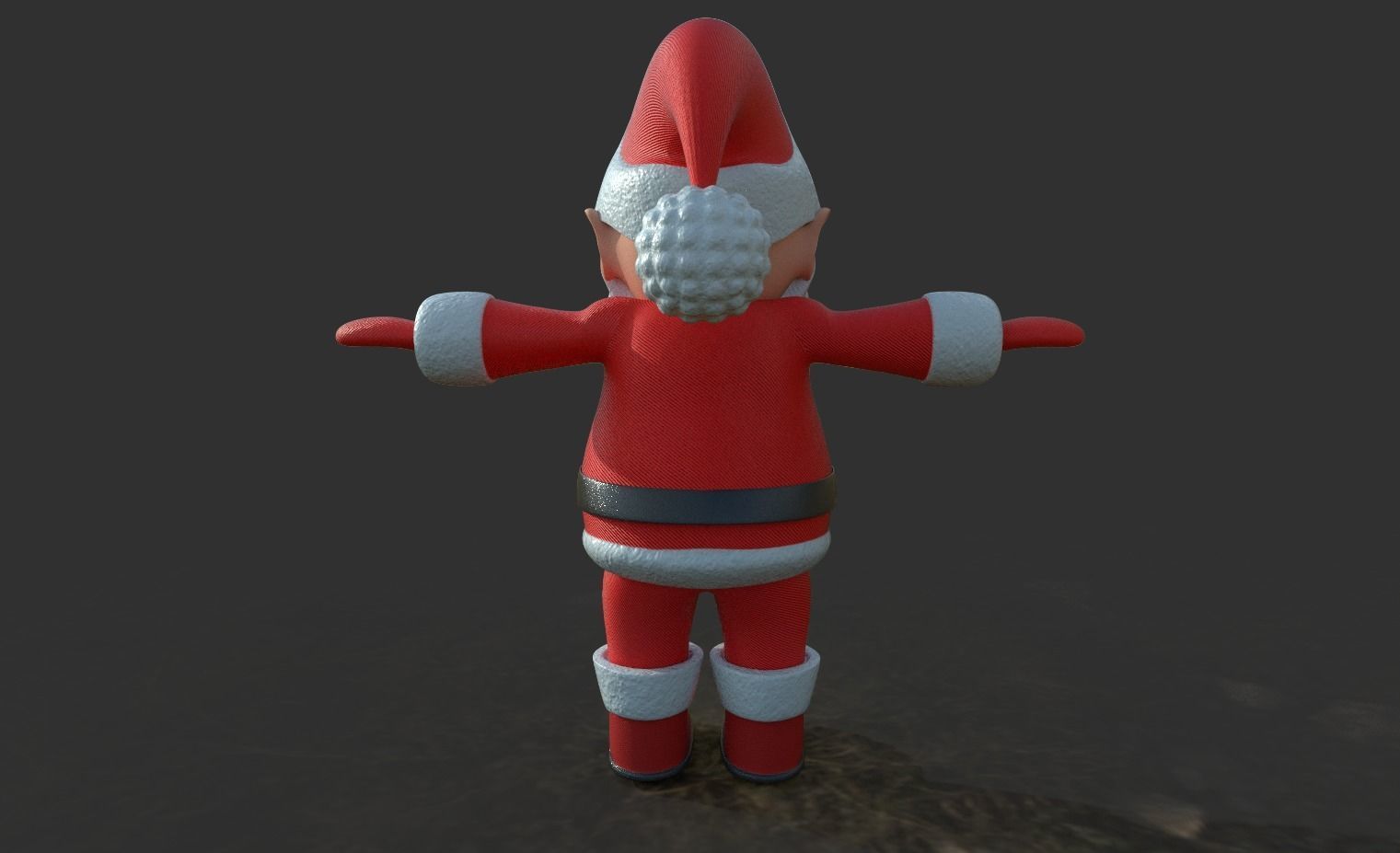Santa claus Low-poly 3D model_3