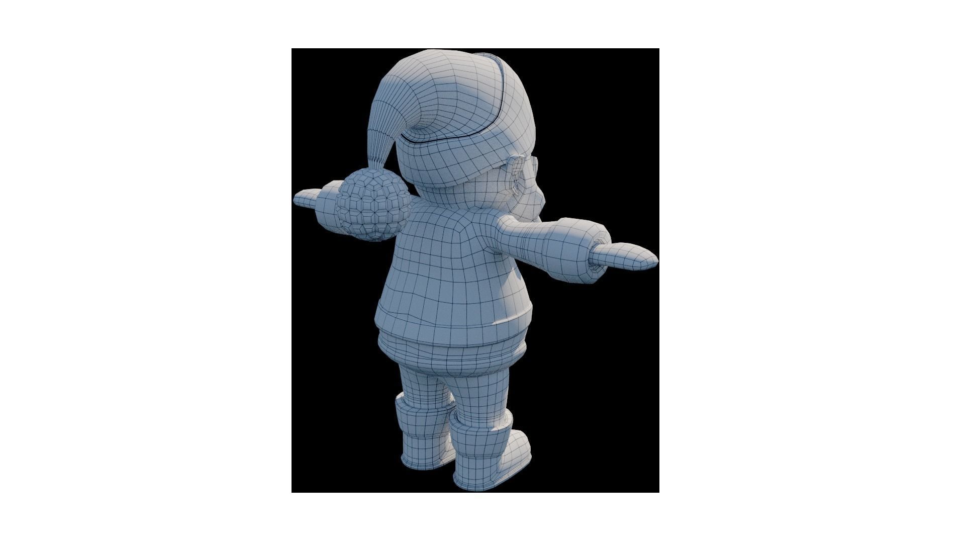 Santa claus Low-poly 3D model_13