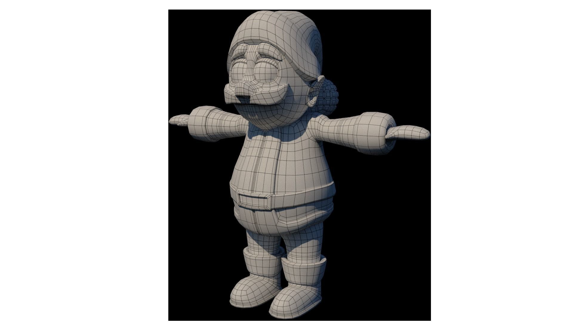 Santa claus Low-poly 3D model_15